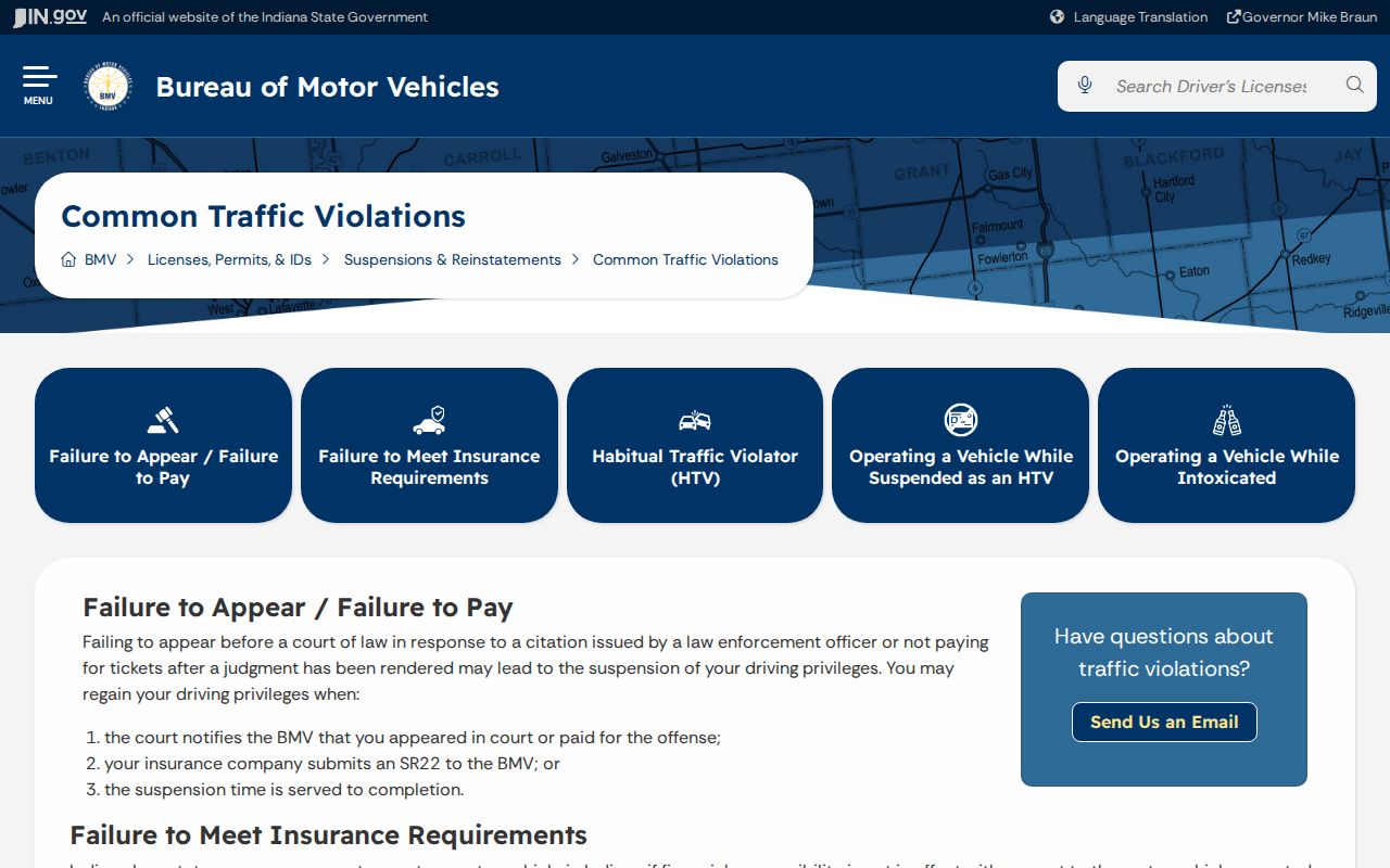 Allen County traffic warrant BMV failure-to-appear information
