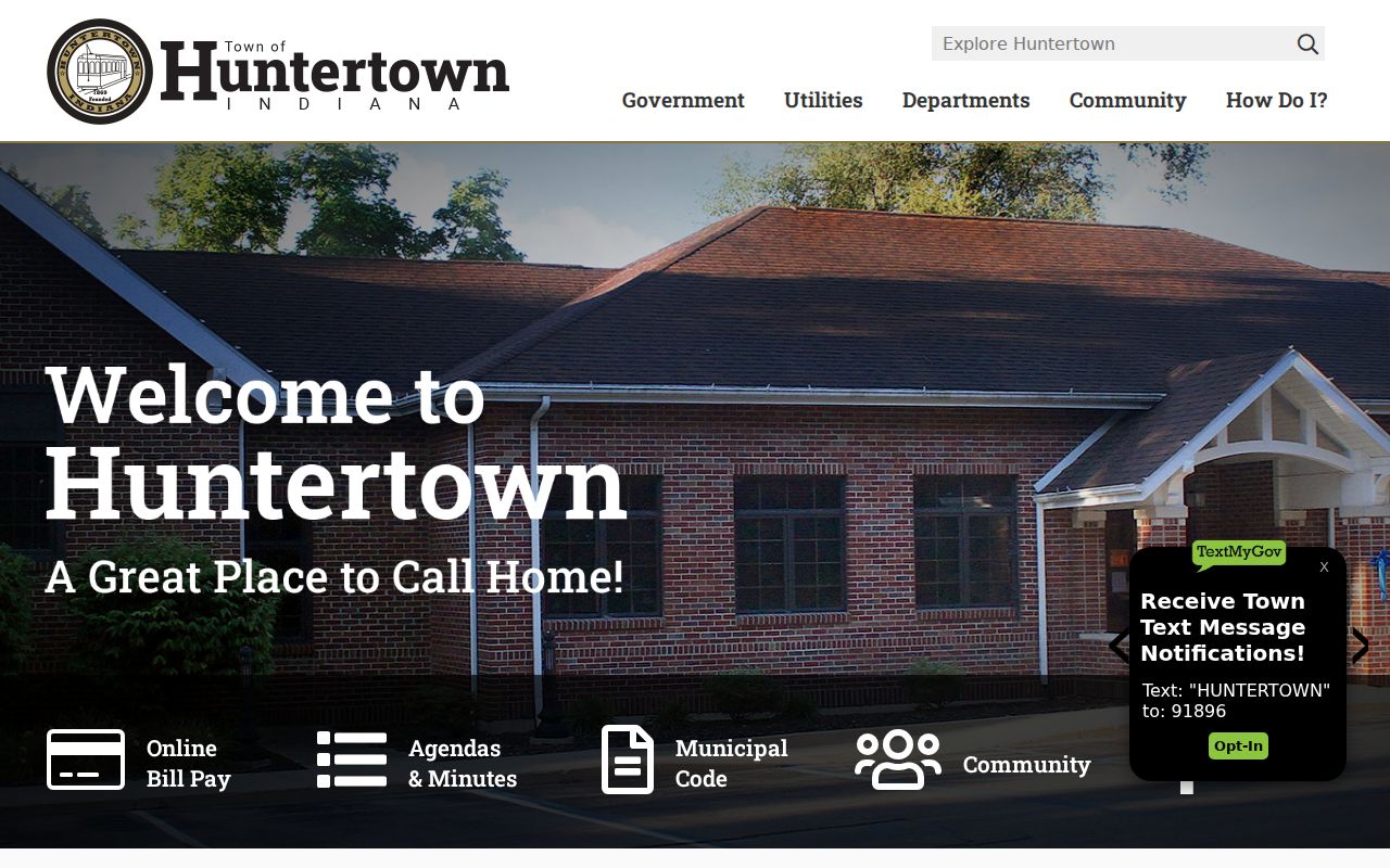 Huntertown warrant records municipal contact route
