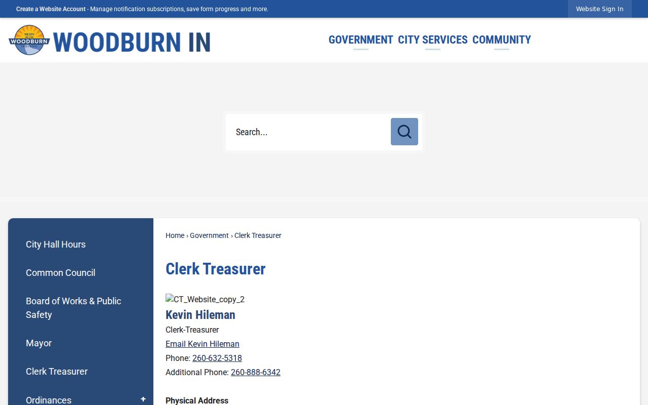 Woodburn warrant records municipal clerk boundary
